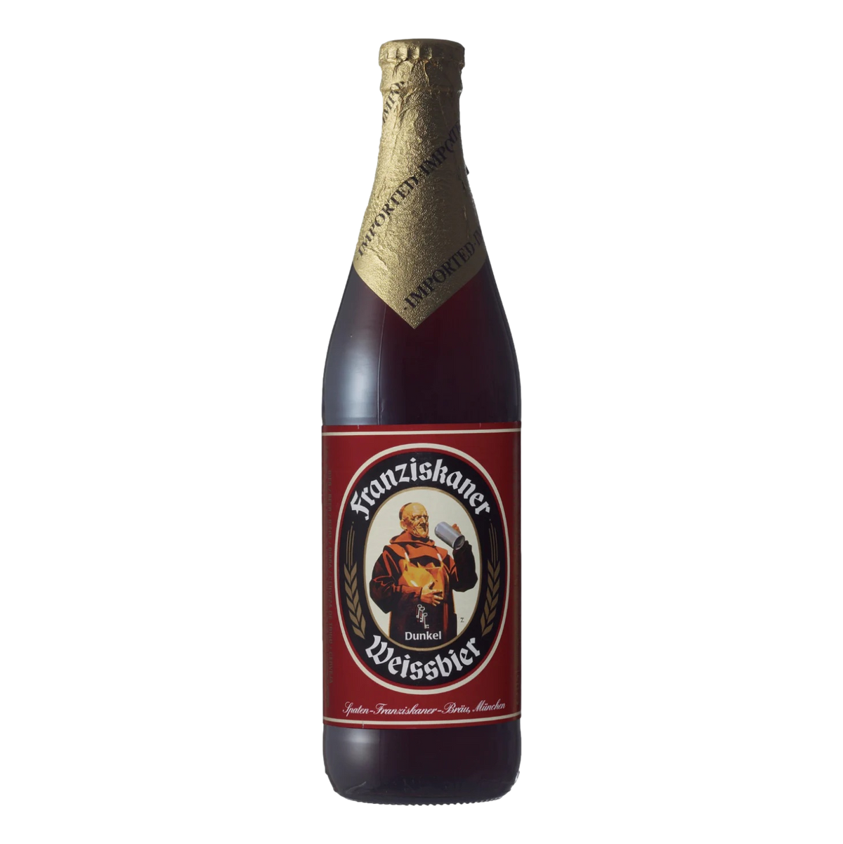 Franziskaner Weissbier Dunkel 500ml Bottle 4 Pack
