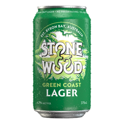 Stone & Wood Green Coast Lager 375ml Can Case of 16