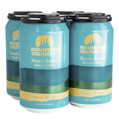 Mountain Culture Scenic Route Session Hazy Pale Ale 355ml Can 4 Pack