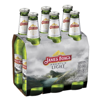 James Boag's Premium Light 375ml Bottle 6 Pack