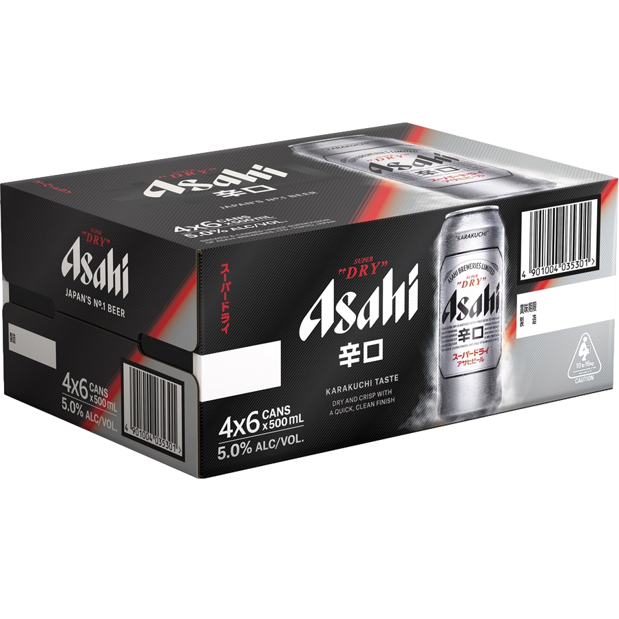 Asahi Super Dry Lager 500ml Can Case of 24