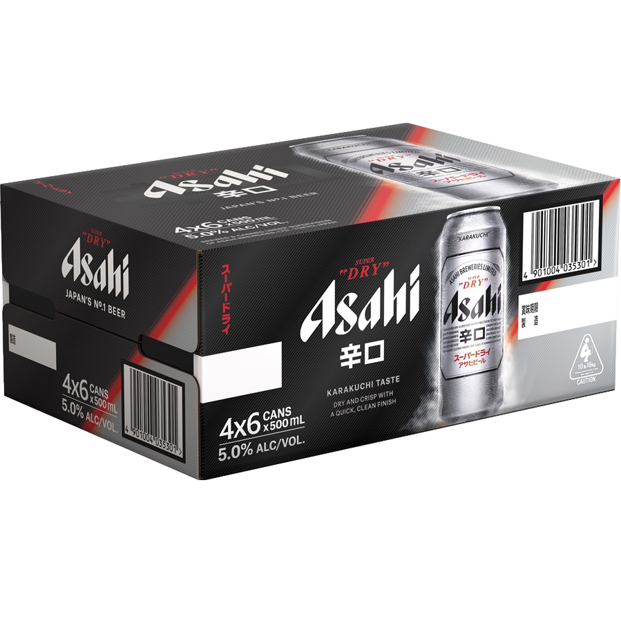 Asahi Super Dry Lager 500ml Can Case of 24 - Camperdown Cellars Asahi Super Dry Lager 500ml Can Case of 24 - Camperdown Cellars