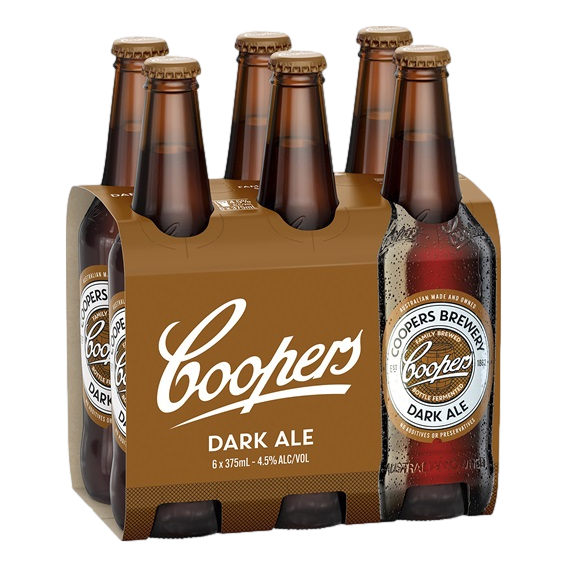 Coopers Dark Ale 4.5% 375ml Bottle 6 Pack