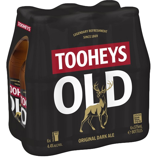 Tooheys Old Dark Ale 375ml Bottle 6 Pack