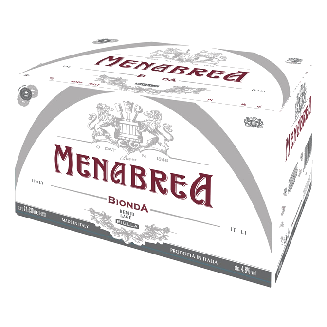 Menabrea Birra Bionda Lager 330ml Bottle Case of 24