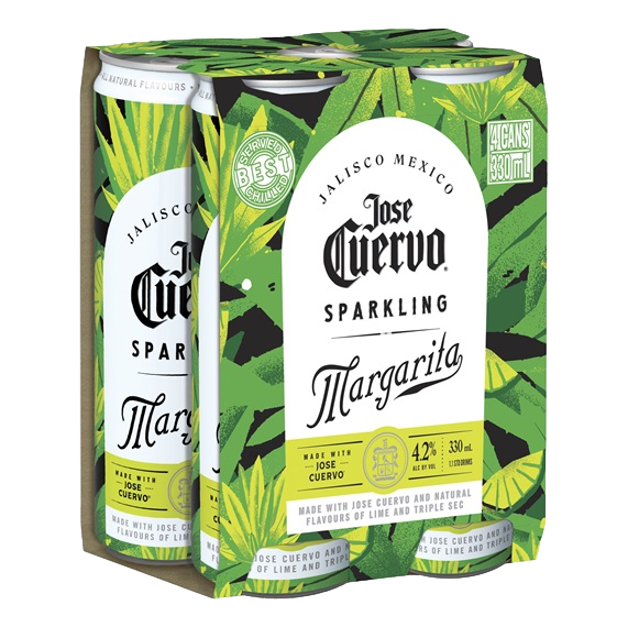 Jose Cuervo Sparkling Margarita 330ml Can 4 Pack