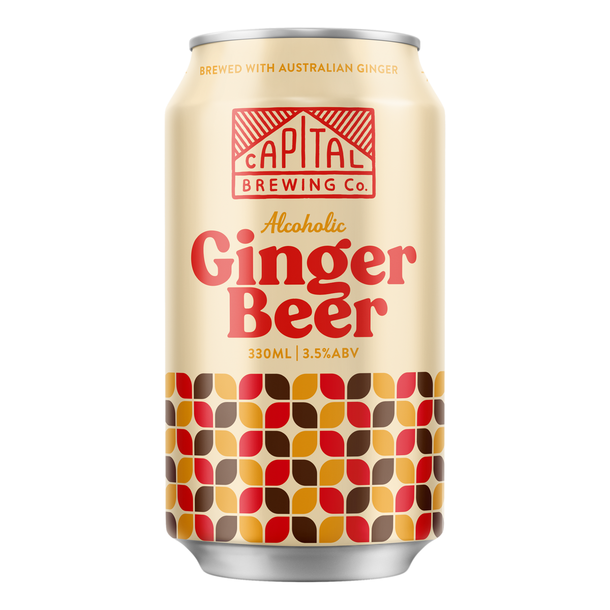 Capital Brewing Co. Alcoholic Ginger Beer 330ml Can 4 Pack