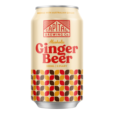 Capital Brewing Co. Alcoholic Ginger Beer 330ml Can Case of 16