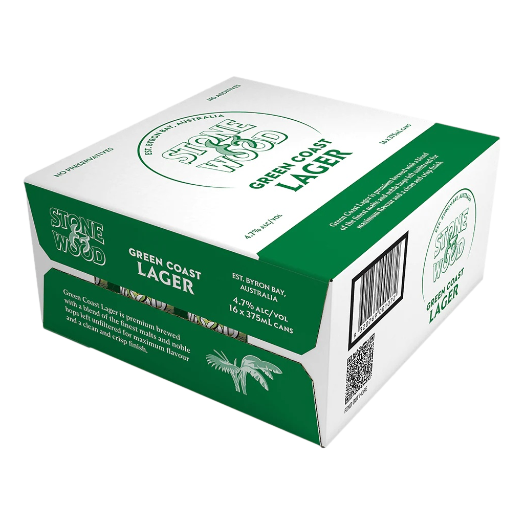 Stone & Wood Green Coast Lager 375ml Can Case of 16