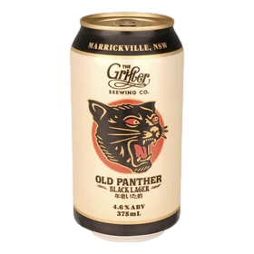 Grifter Old Panther Black Lager 375ml Can 4 Pack