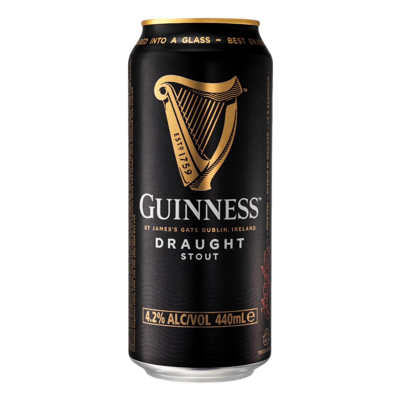 Guinness Draught Stout 440ml Can Single