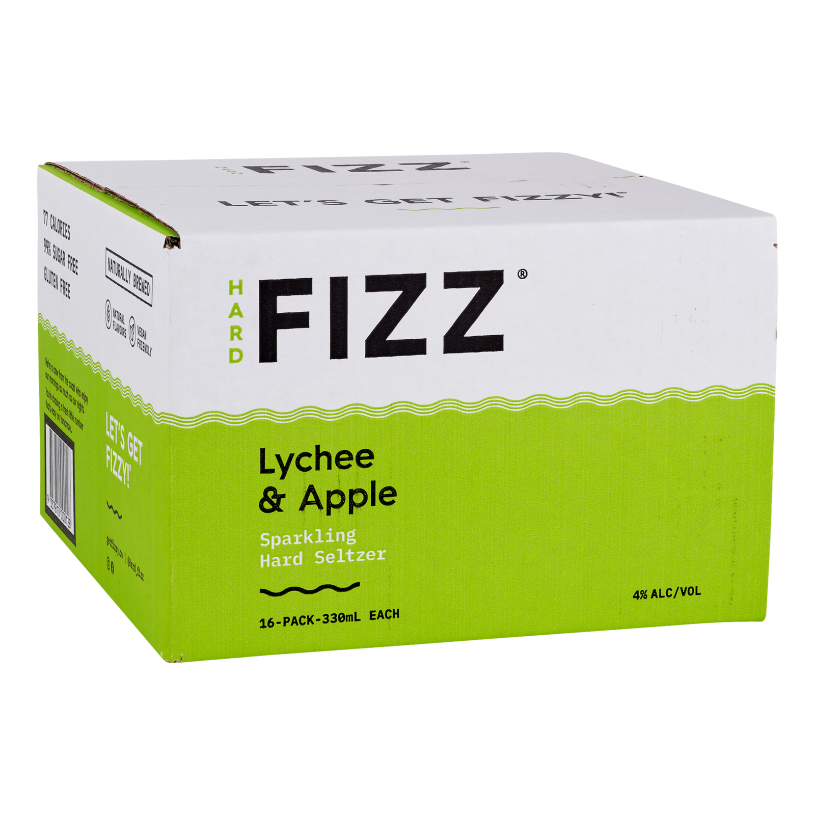 Hard Fizz Lychee & Apple Seltzer 330ml Can Case of 16