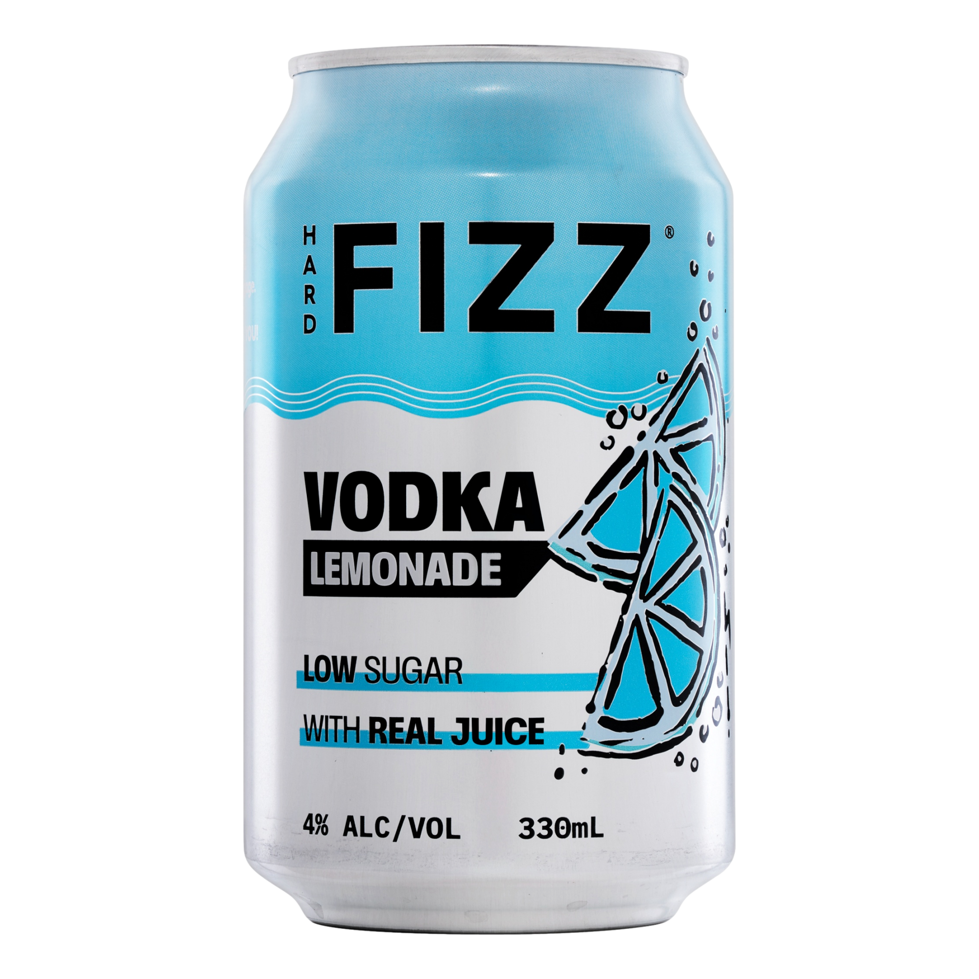 Hard Fizz Vodka Lemonade 4% 330ml Can Single