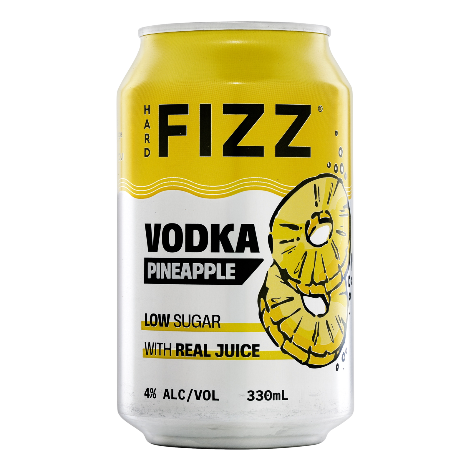 Hard Fizz Vodka Pineapple 4% 330ml Can Single