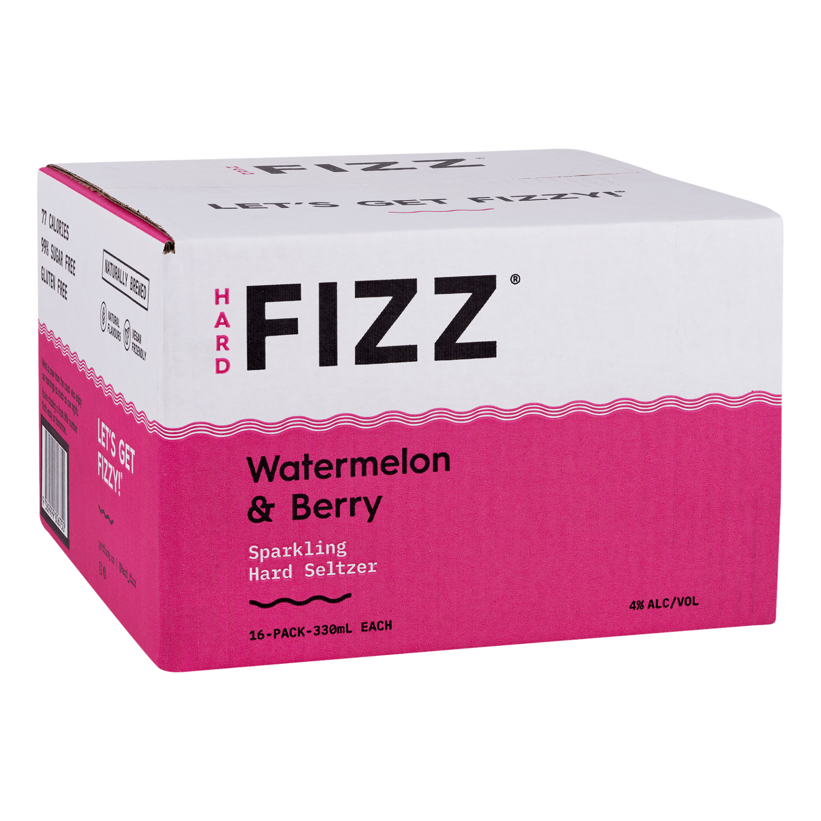 Hard Fizz Watermelon & Berry Seltzer 330ml Can Case of 16
