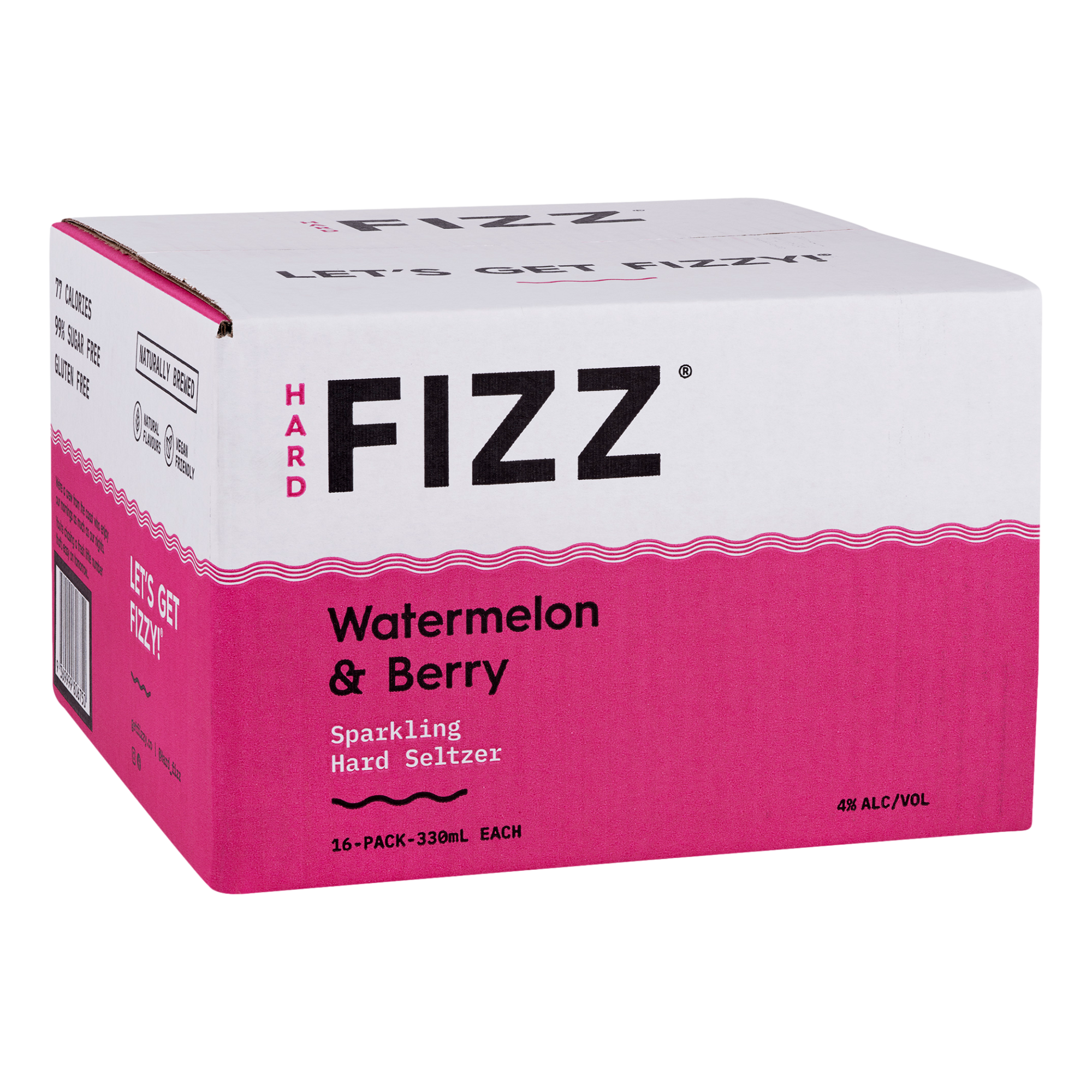 Hard Fizz Watermelon & Berry Seltzer 330ml Can Case of 16