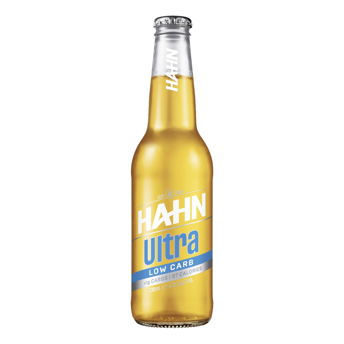 Hahn Ultra Low Carb Lager 330ml Bottle 6 Pack