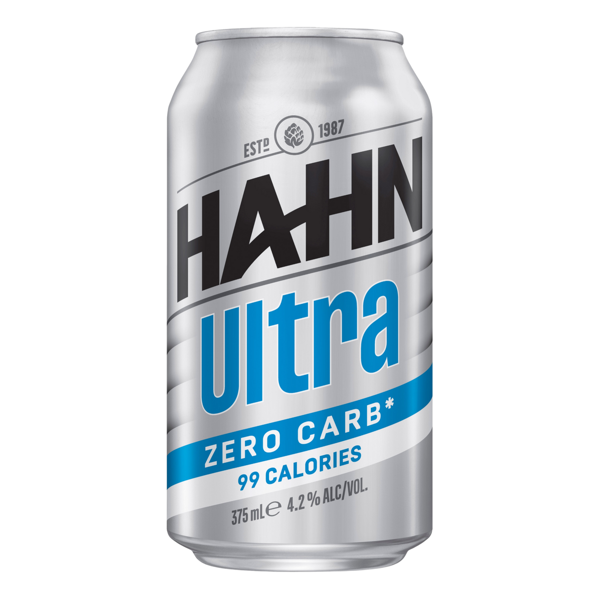 Hahn Ultra ZERO CARB Lager 4.2% 375ml Can Case of 24