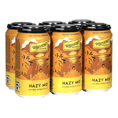 Wayward Hazy Mid-Strength Pale Ale 375ml Can 6 Pack