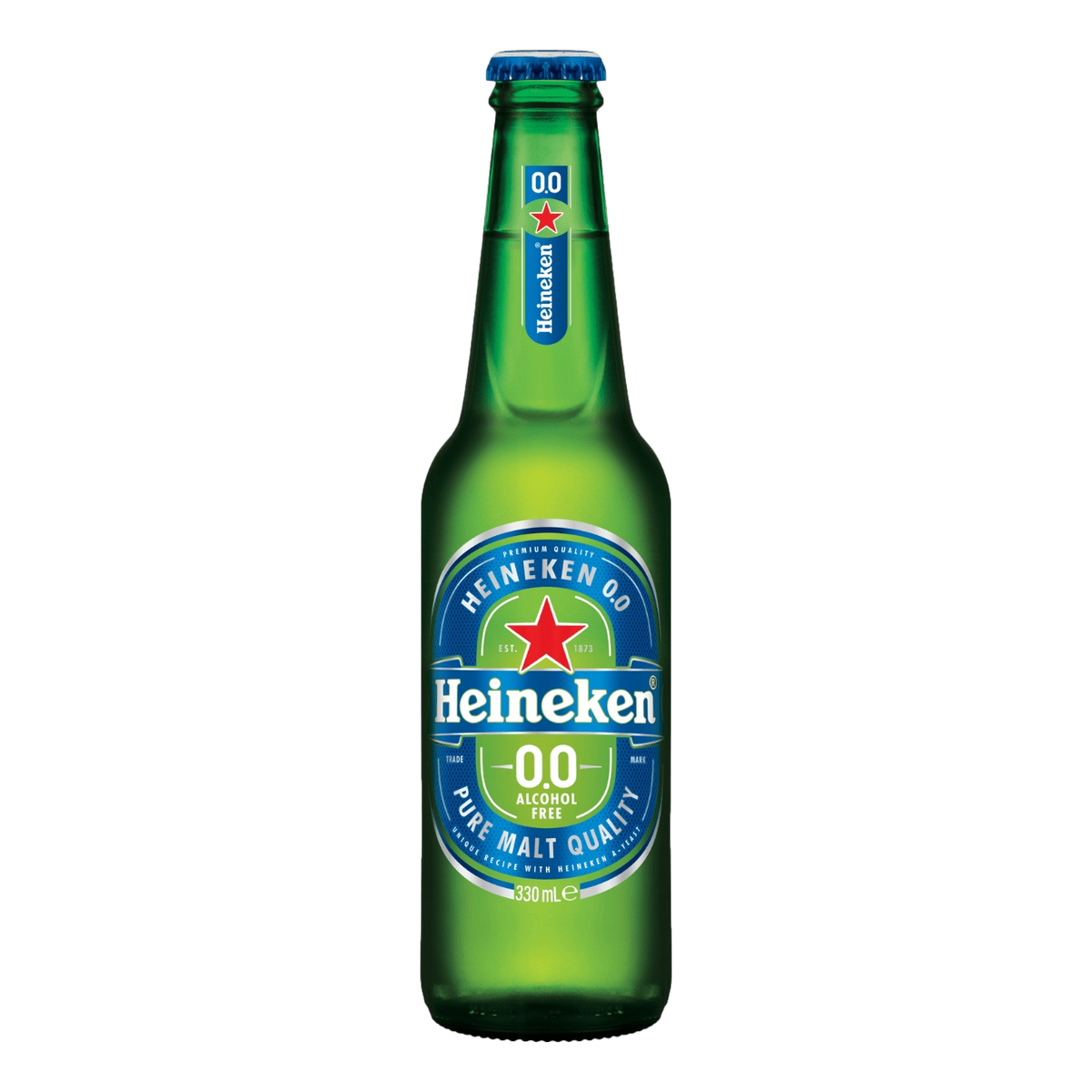 Heineken 0.0 Non-Alcoholic Lager 330ml Bottle Case of 24