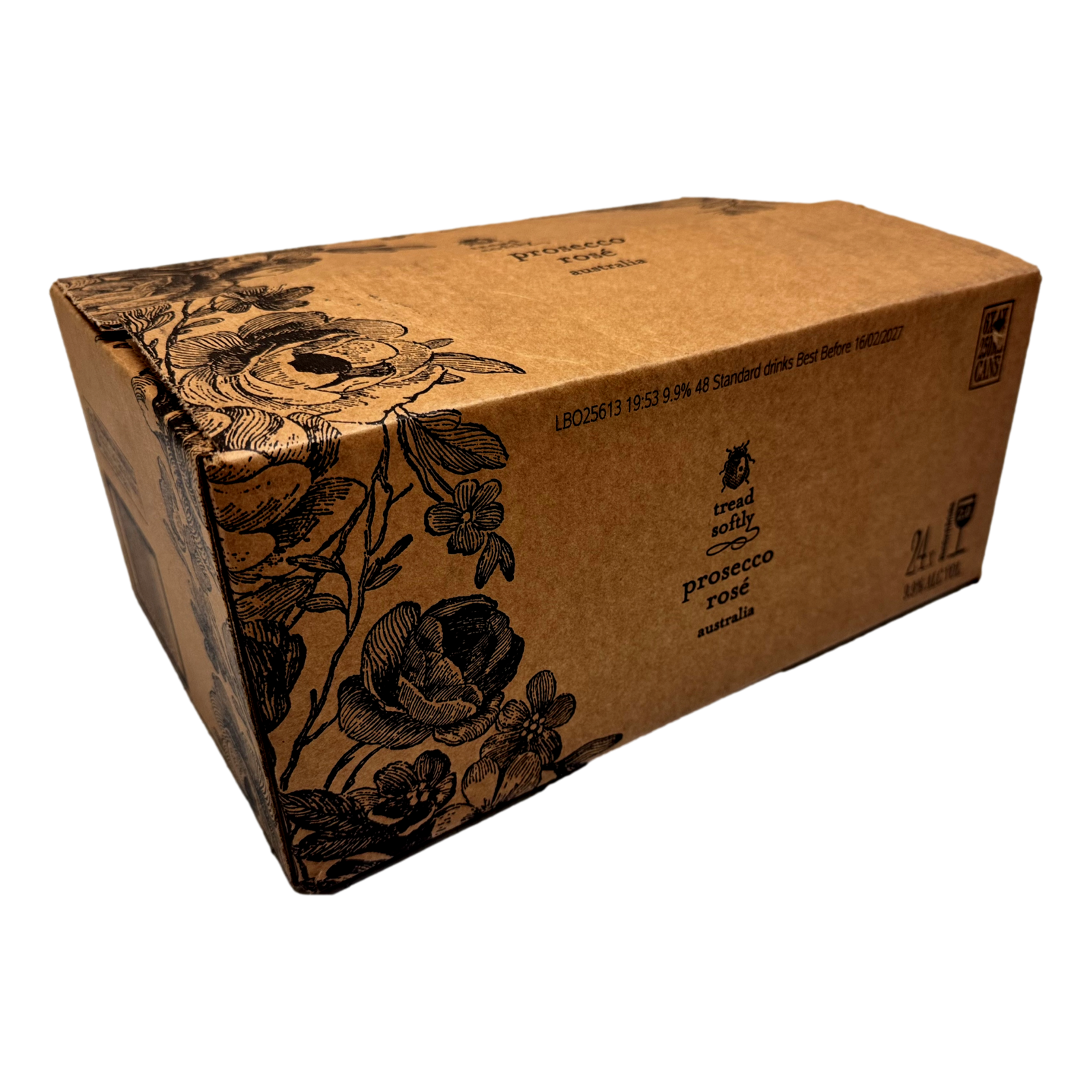 Tread Softly Prosecco Rose 250ml Can Case of 24