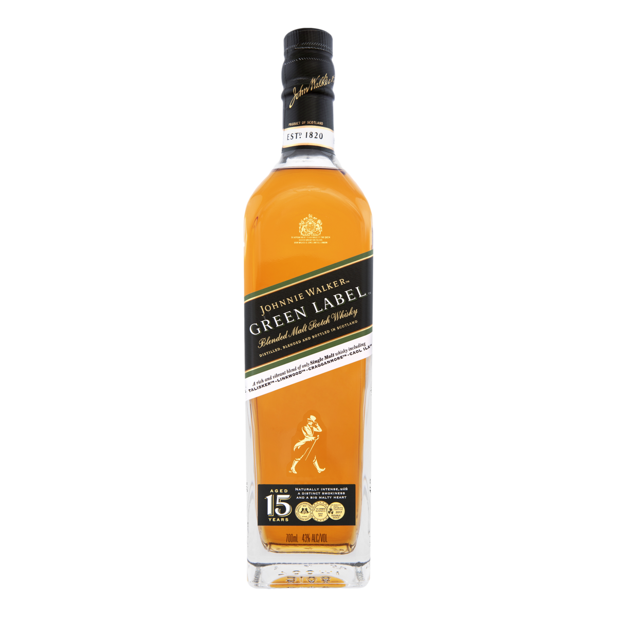 Johnnie Walker Green Label Blended Scotch Whisky 15YO 700ml