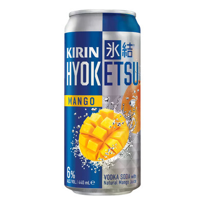 Kirin Hyoketsu Mango Vodka Soda 6% 440ml Can 4 Pack