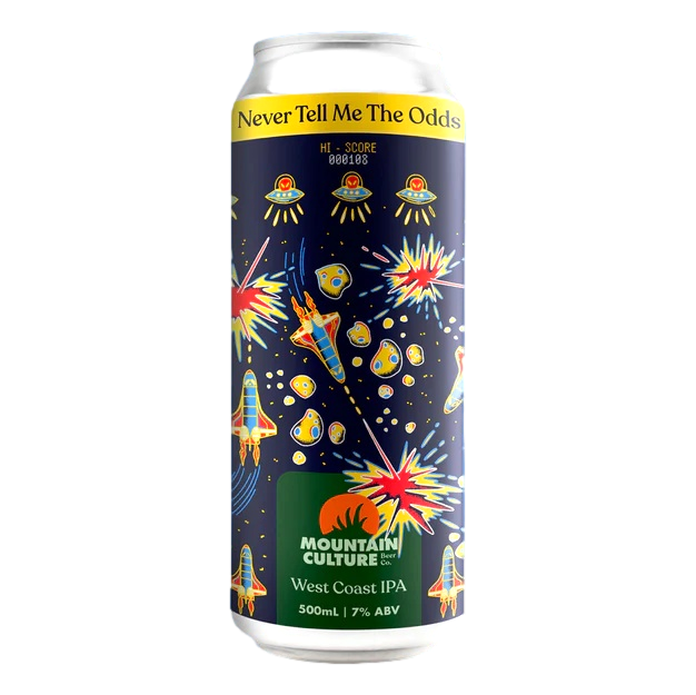 Mountain Culture Never Tell Me The Odds West Coast IPA 500ml Can 4 Pack