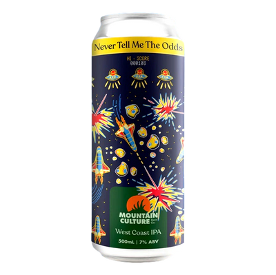 Mountain Culture Never Tell Me The Odds West Coast IPA 500ml Can 4 Pack