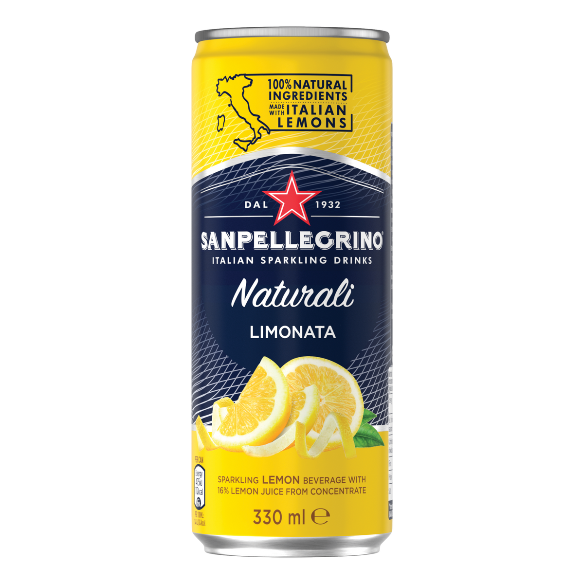 San Pellegrino Naturali Limonata 330ml Can 4 Pack