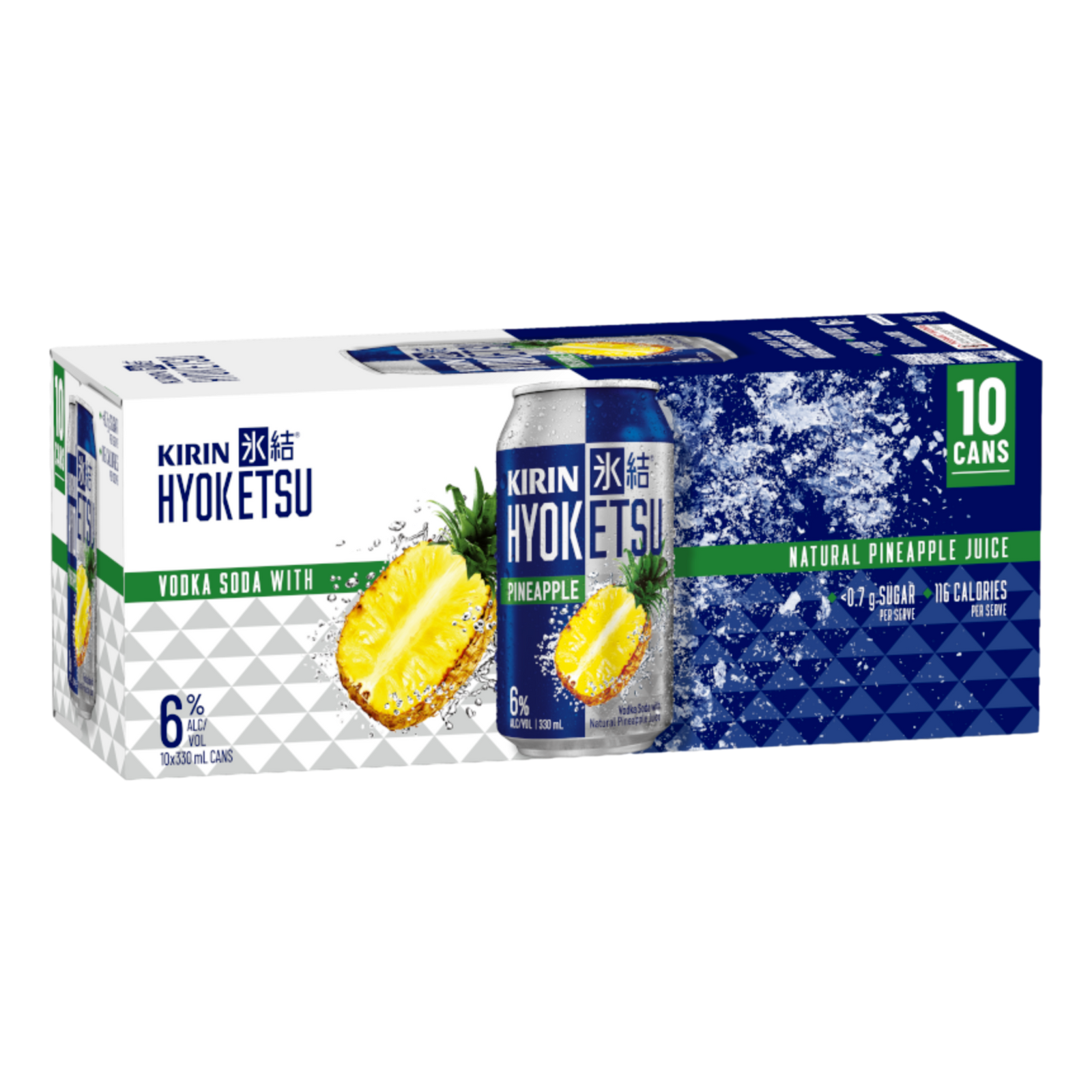Kirin Hyoketsu Pineapple Vodka Soda 6% 330ml Can 10 Pack