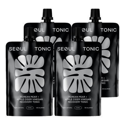 Seoul Tonic Korean Pear + Apple Cider Vinegar Recovery Tonic 100ml Pouch 4 Pack