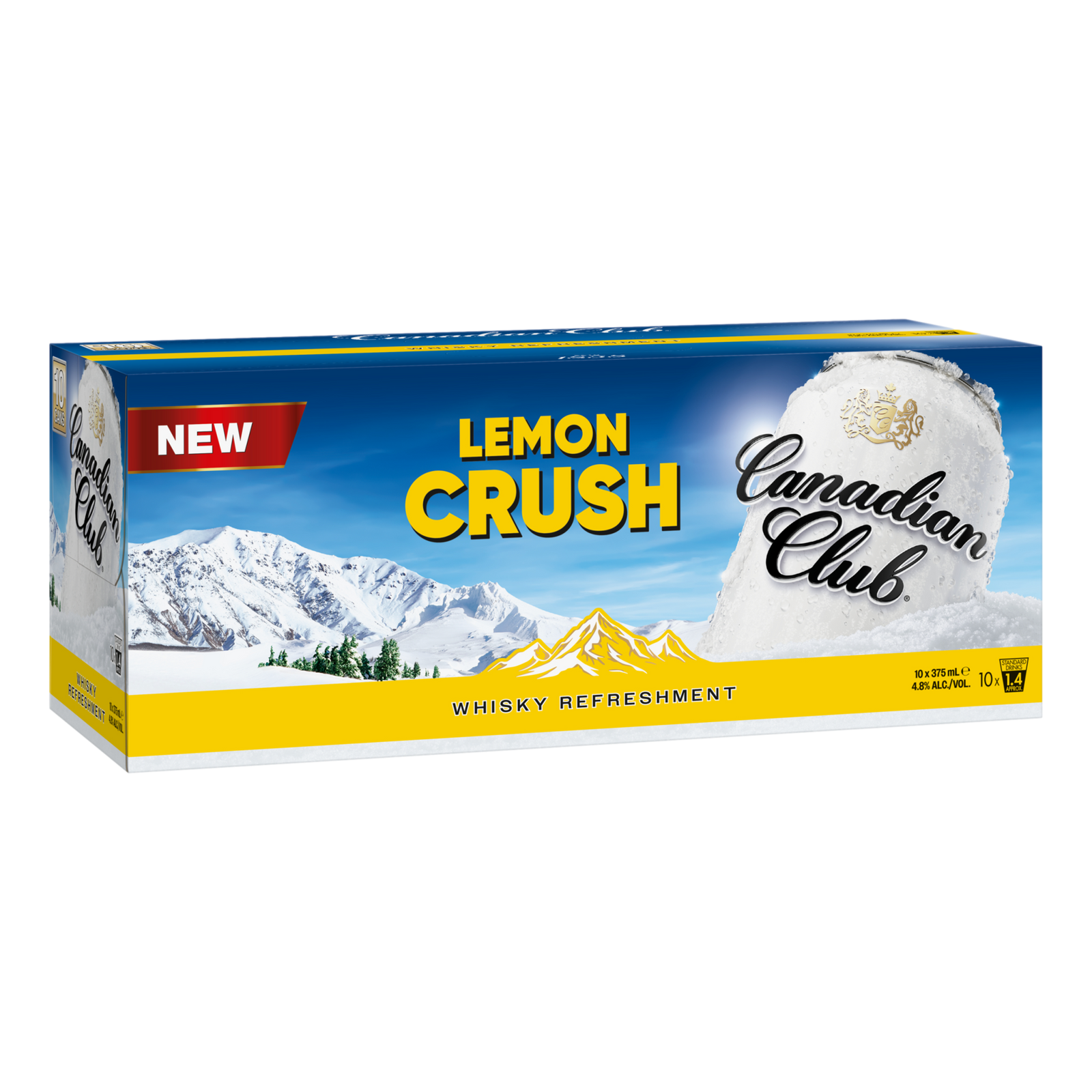 Canadian Club LEMON CRUSH Whisky & Cola 375ml Can 10 Pack