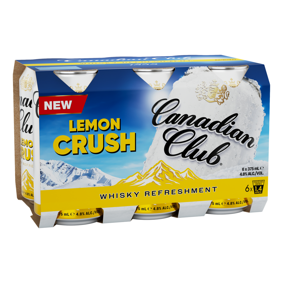 Canadian Club LEMON CRUSH Whisky & Cola 375ml Can 6 Pack
