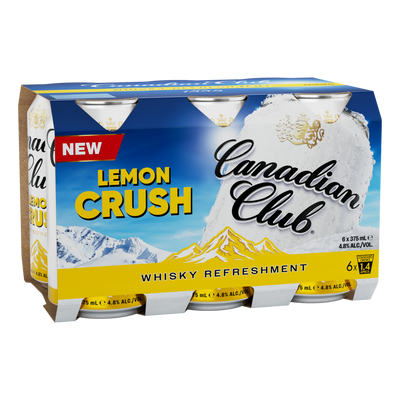 Canadian Club LEMON CRUSH Whisky & Cola 375ml Can 6 Pack
