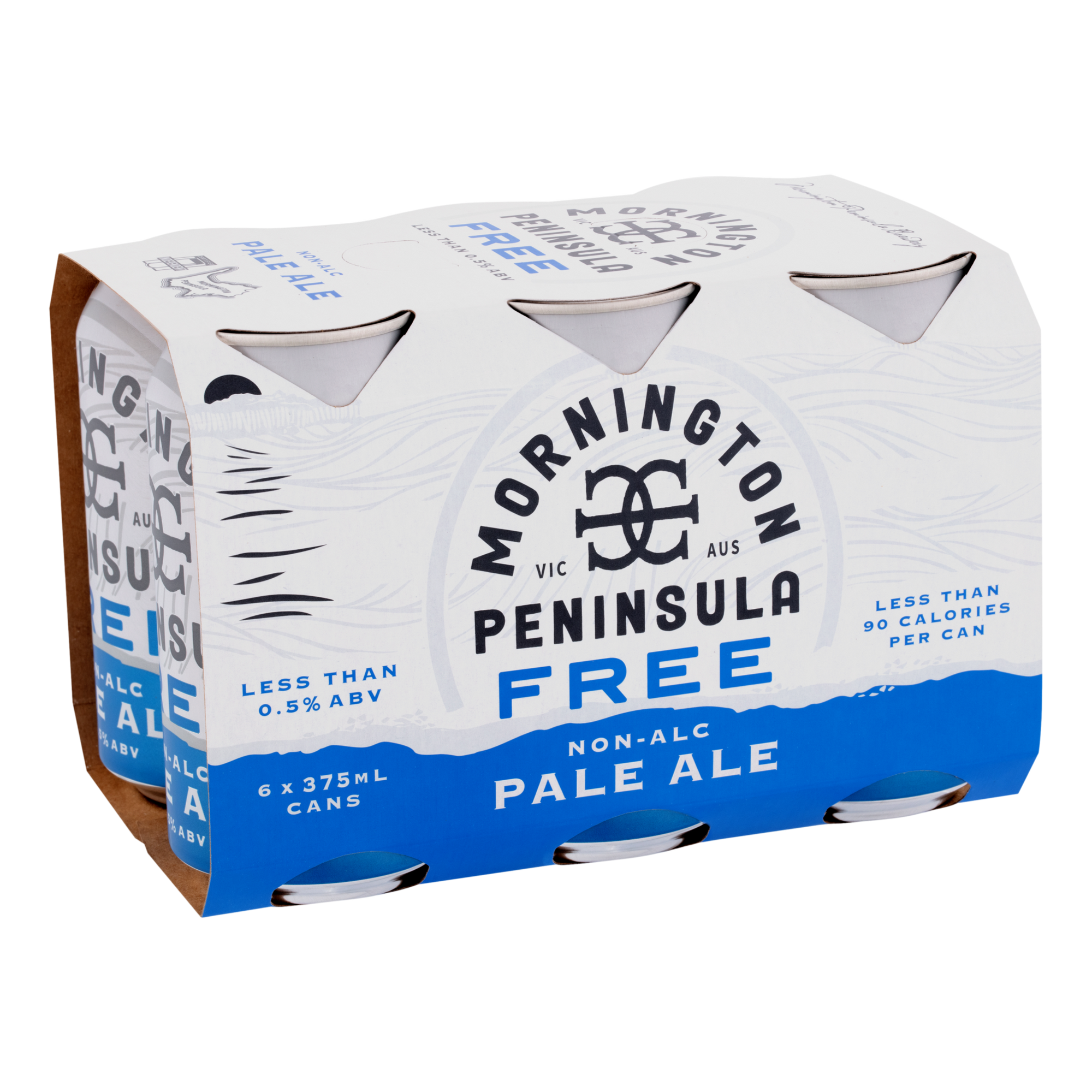 Mornington Peninsula Free Pale Ale Non Alcoholic 375ml Can 6 Pack