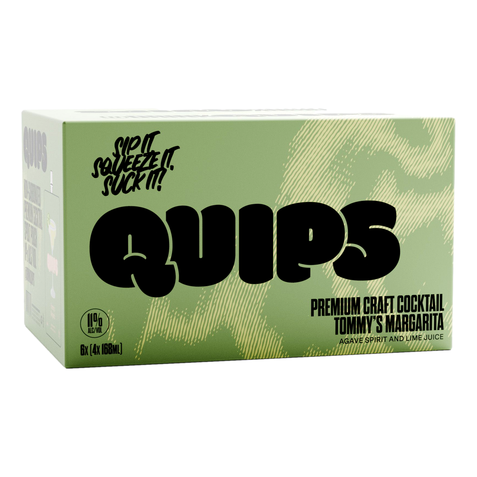 Quips Tommy's Margarita Cocktail Pouch 168ml Case of 24