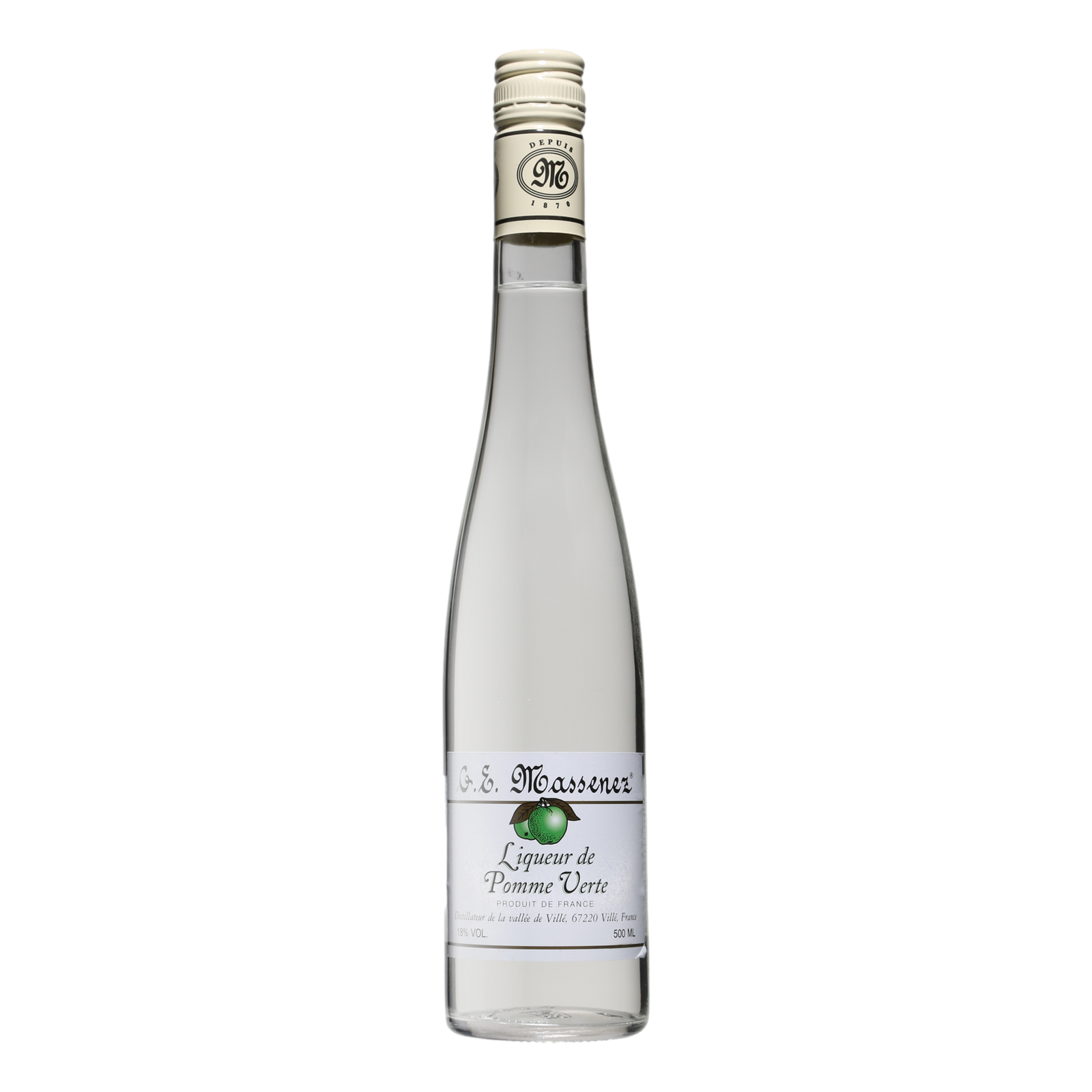 Massenez Liqueur de Pomme Verte Green Apple Liqueur 500ml