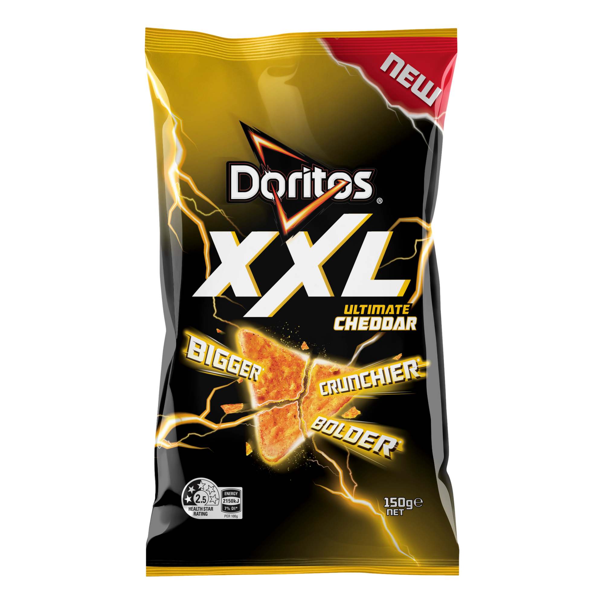 Doritos XXL Ultimate Cheddar Corn Chips 150g