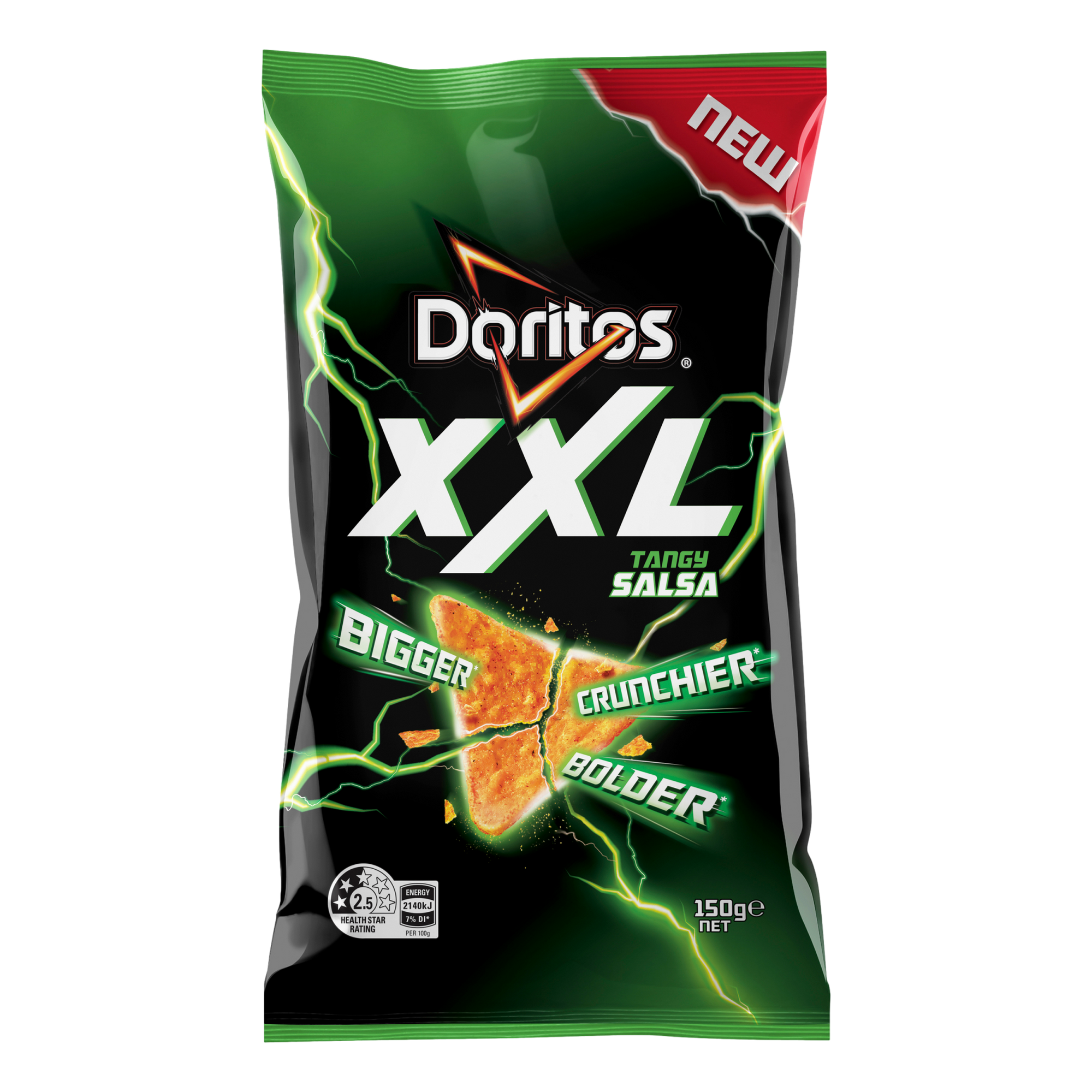 Doritos XXL Tangy Salsa Corn Chips 150g