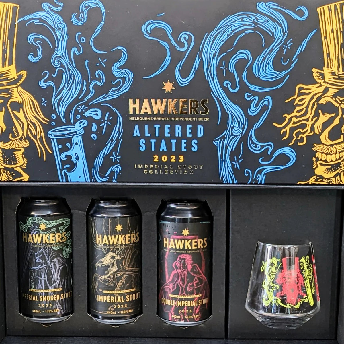 Hawkers Altered States Mixed 440ml Beer 3 Pack & Glass Gift Set