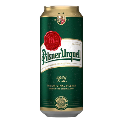 Pilsner Urquell Lager 500ml Can 4 Pack