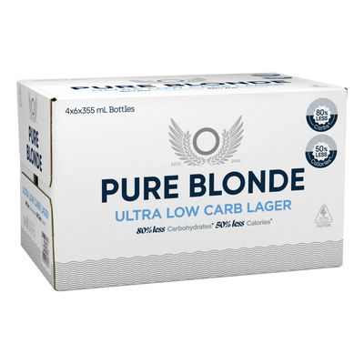 Pure Blonde Ultra Low Carb Lager 355ml Bottle Case of 24
