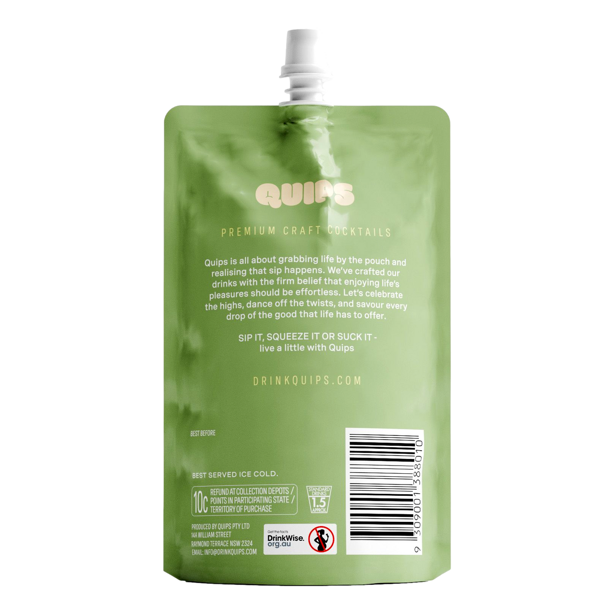 Quips Tommy's Margarita Cocktail Pouch 168ml 4 Pack