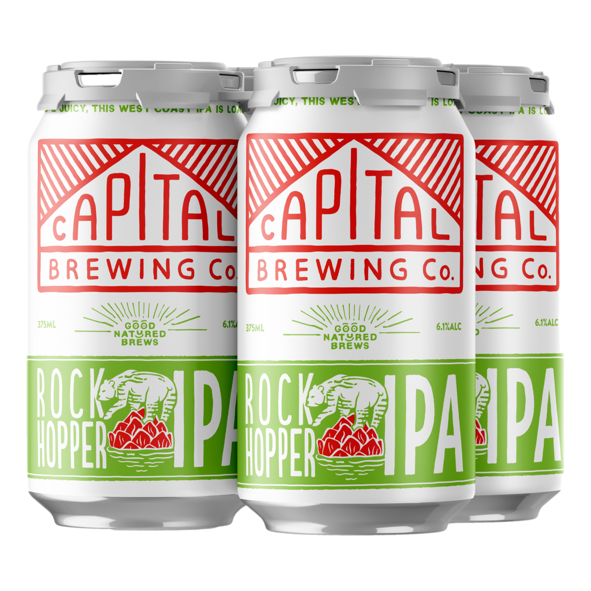 Capital Brewing Co. Rock Hopper IPA 375ml Can 4 Pack