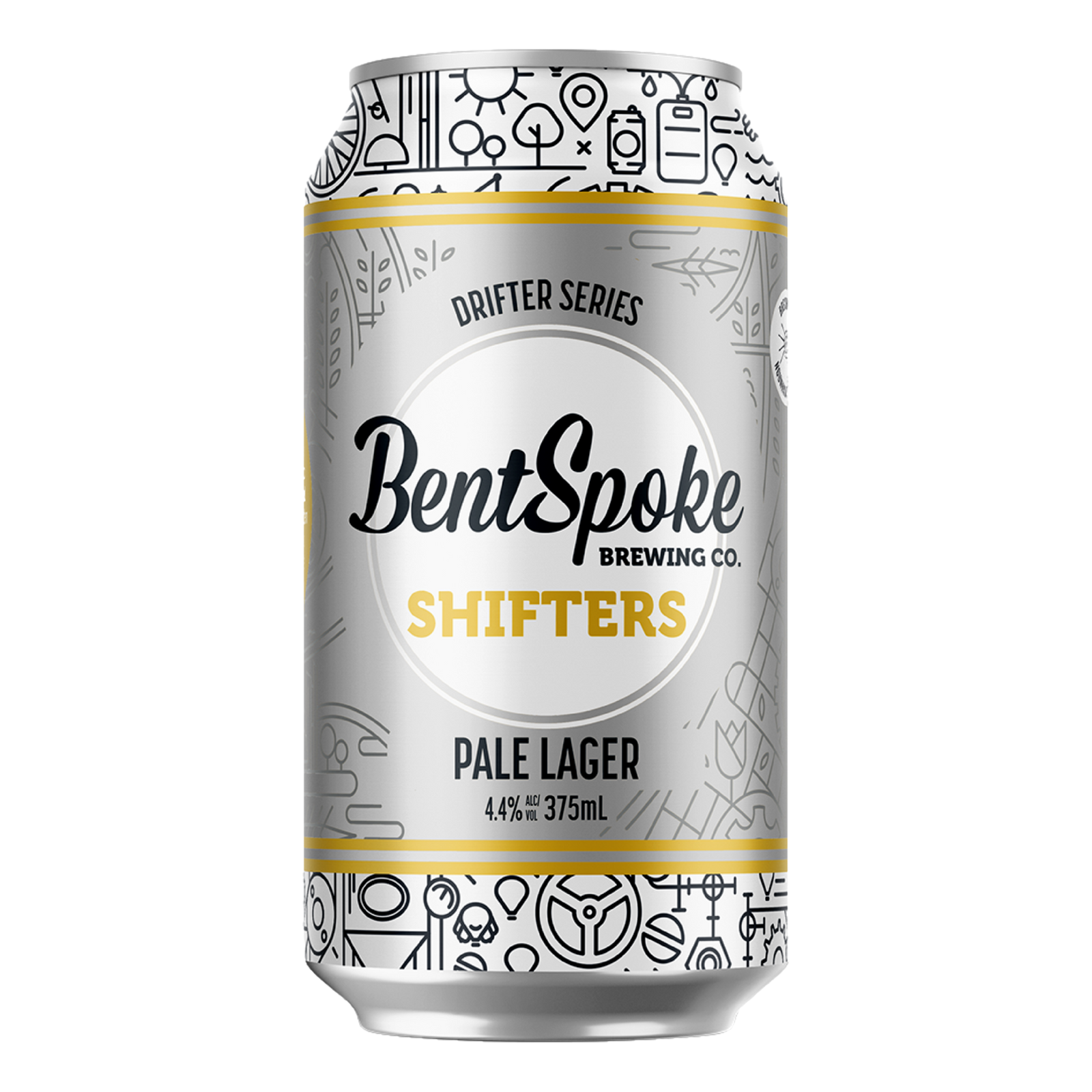 BentSpoke Shifters Pale Lager 4.4% 375ml Can Single