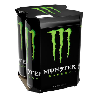 Monster Energy Drink ORIGINAL Taurine & Ginseng 500ml Can 4 Pack