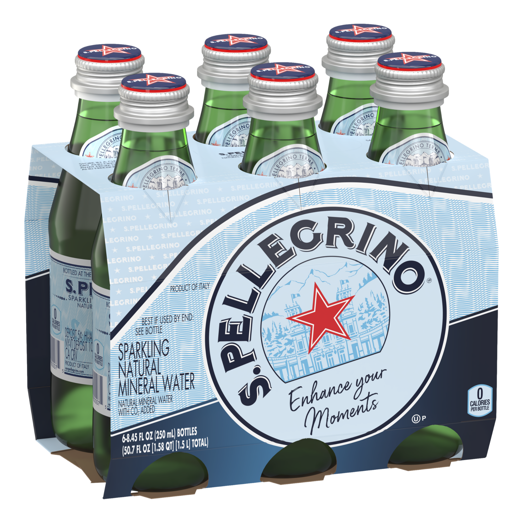 San Pellegrino Sparkling Mineral Water 250ml Bottle 6 Pack