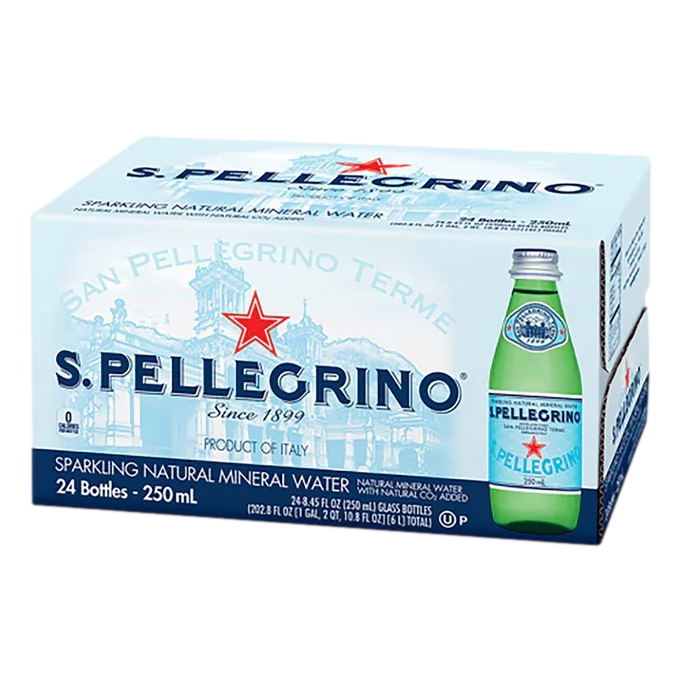 San Pellegrino Sparkling Mineral Water 250ml Bottle Case of 24