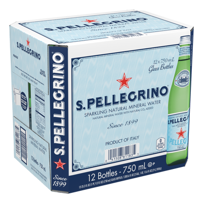 San Pellegrino Sparkling Mineral Water 750ml Bottle Case of 12